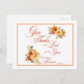 Danke an den Herrn Fall Wasserfarbe Blumenpos Postkarte (Vorne/Hinten)