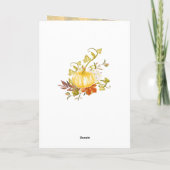 Danke an den Herrn, Herbstlaub Erntedank Karte (Rückseite)