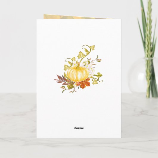 Danke an den Herrn, Herbstlaub Erntedank Karte (Rückseite)