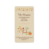 Danke an den Herrn | Psalm 107:1 Bibelverse Adressaufkleber (Vorne)