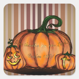 Danke an den Herrn Quadratischer Aufkleber