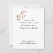 Danke an den Lord Bible Erntedank Flat Karte (Rückseite)