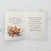 Danke an den Lord Erntedank Bible Verse Karte (Innenseite)