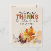 Danke an den Lord Erntedank Bible Verse Postkarte (Vorne/Hinten)