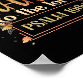 Danke an den Lord Erntedank Bible Verse S Poster (Ecke)