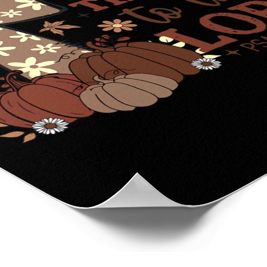 Danke an den Lord Fall Cross Christlich Poster (Ecke)