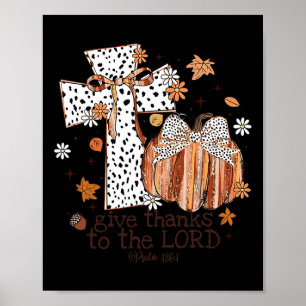 Danke an den Lord Fall Cross Christlich Poster
