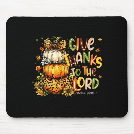 Danke an den Lord Fall Pumpkin-Erntedank Mousepad (Vorne)