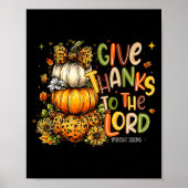 Danke an den Lord Fall Pumpkin-Erntedank Poster (Vorne)