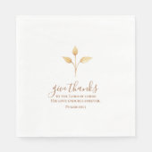 Danke an den minimalistischen Erntedank Serviette (Vorderseite)