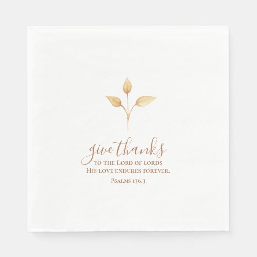 Danke an den minimalistischen Erntedank Serviette (Vorderseite)