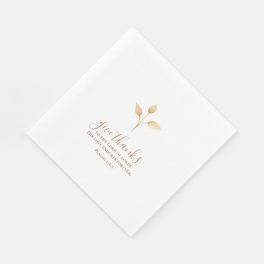 Danke an den minimalistischen Erntedank Serviette (Ecke)