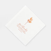 Danke an den minimalistischen Erntedank Serviette (Ecke)