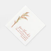 Danke an den minimalistischen Erntedank Serviette (Ecke)