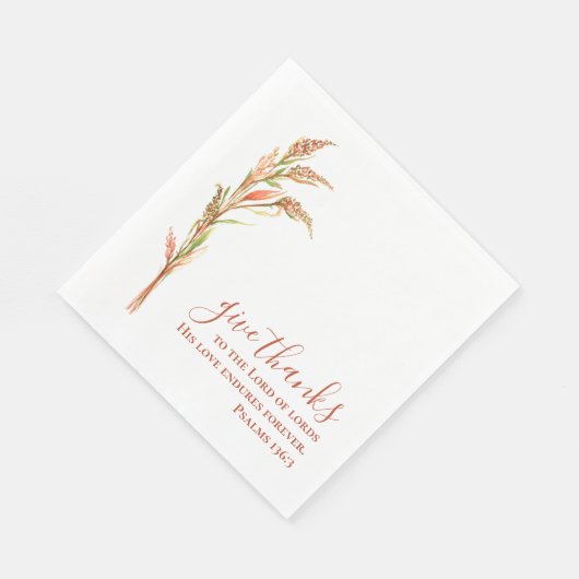 Danke an den minimalistischen Erntedank Serviette (Ecke)