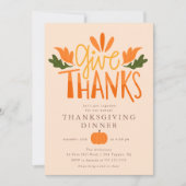 Danke an den modernen Erntedank Einladung (Vorderseite)