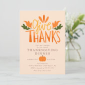 Danke an den modernen Erntedank Einladung (Stehend Vorderseite)