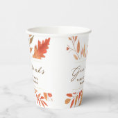 Danke an den Rustikal Herbstlaubs Erntedank Pappbecher (Links)