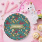 Danke an die Blätter Pattern Country Erntedank Pappteller (Party)