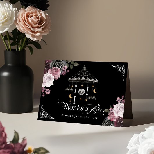 Danke an die Boo Gothic Skeleton Mobile Baby Dusch