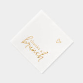 Danke an die Brunch Liebe Heart Minimalistisch Servietten Mit Folie (Rechts)