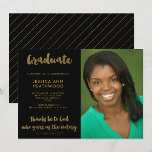 Danke an die Christliche Foto Graduierungspartei Einladung