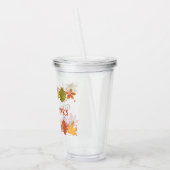 Danke an die Herbst-Herbstlaub Erntedank Acryltrinkbecher (Links)