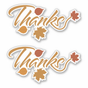 Danke an die Herbstlaub Aufkleber