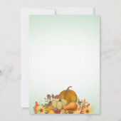 Danke an die Herbstlaub, das Erntedank Dinner Einladung (Rückseite)