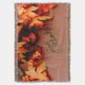 Danke an die Herbstlaub Erntedank Decke (Vorderseite Vertikal)