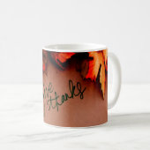 Danke an die Herbstlaub Erntedank Kaffeetasse (VorderseiteRechts)