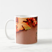 Danke an die Herbstlaub Erntedank Kaffeetasse (Links)