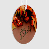 Danke an die Herbstlaub Erntedank Ornament (Vorderseite)