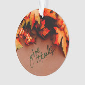 Danke an die Herbstlaub Erntedank Ornament (Vorderseite)