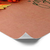 Danke an die Herbstlaub Erntedank Poster (Ecke)