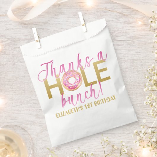 Danke an die Hole Bunch Donut Fvor Taschen Pink Go Geschenktütchen (Ausgeschnitten)
