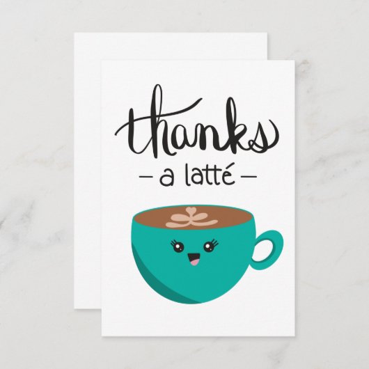Danke an die Latte Danke-Card (Vorne/Hinten)