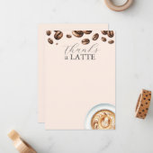 Danke an die letzten Kaffeekarten Mitteilungskarte (Vorderseite/Rückseite Beispiel)