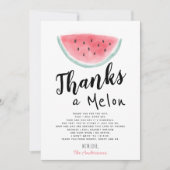 Danke an die Melon Baby Dusche Danke Karte (Vorderseite)