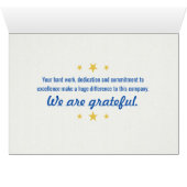 Danke an die Mitarbeiter, ein Gewinner in Business (Innenansicht Horizontal (Unten))