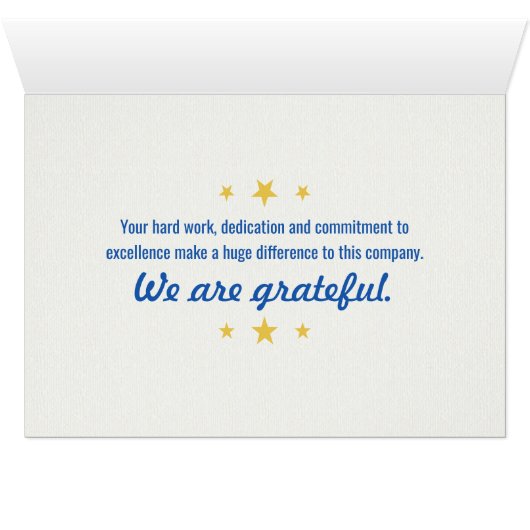 Danke an die Mitarbeiter, ein Gewinner in Business (Innenansicht Horizontal (Unten))