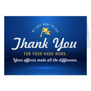 Danke an die Mitarbeiter, ein Gewinner in Business