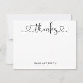 Danke an die moderne Heart Script Kraft Personalis (Vorderseite)