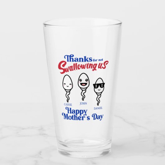 Danke an die Mutter, dass sie uns nicht verschluck Glas (Vorderseite)