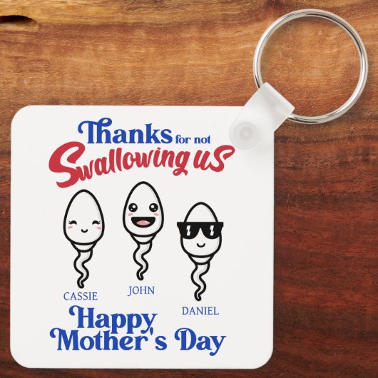 Danke an die Mutter, dass sie uns nicht verschluck Schlüsselanhänger (Rückseite)