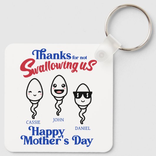 Danke an die Mutter, dass sie uns nicht verschluck Schlüsselanhänger (Rückseite)