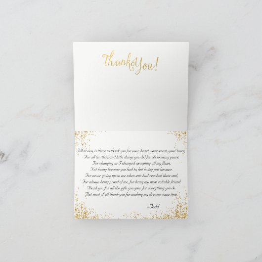 Danke an die Mutter des Bräutigams (Innenseite)