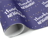 Danke an die Nachbarin! mit Sternen Geschenkpapier (Rolleneckpunkt)