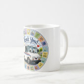 Danke an die Postmitarbeiter Anerkennung Kaffeetasse (VorderseiteRechts)