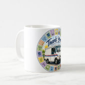 Danke an die Postmitarbeiter Anerkennung Kaffeetasse (Vorderseite Links)